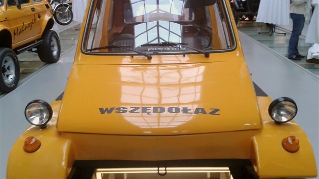 Prototyp Wszedolaz vychzejc z polskho Fiatu 126p. Technick a dopravn muzeum ve ttn