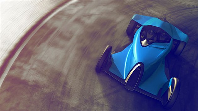 Studie sportovnho vozu Bugatti od nmeckho studenta Henryho von Freyberga