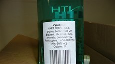 Lihoviny nalezené celníky v Bystici pod Hostýnem. Absinth, který obsahoval...