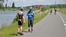 Beh mostecké vodní nádre Matylda lemuje 4,12 km dlouhý okruh vhodný pro...