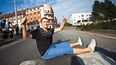 Protestní blokáda dopravy na kruhové křižovatce u Slávie v Náchodě měla... Protestní blokáda dopravy na kruhové křižovatce u Slávie v Náchodě měla...
