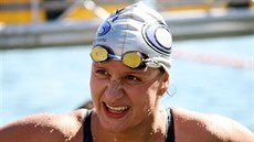 Silvie Rybářová v cíli jednoho z mnoha závodů, které absolvovala. Silvie Rybářová v cíli jednoho z mnoha závodů, které absolvovala.