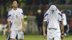 Bosenský fotbalista Muhamed Bešič by se po porážce s Kyprem raději neviděl. Bosenský fotbalista Muhamed Bešič by se po porážce s Kyprem raději neviděl.