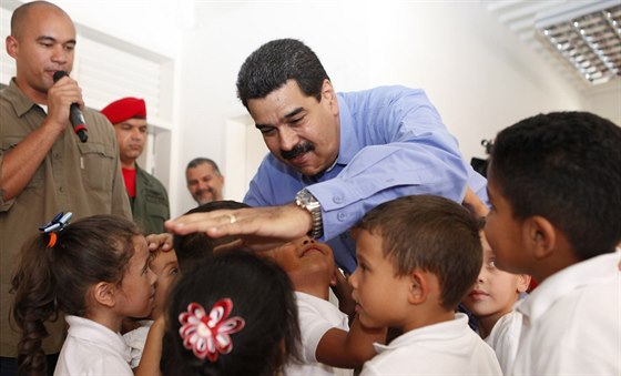 Venezuelský prezident Nicolás Maduro ve kole  (17. záí 2014).