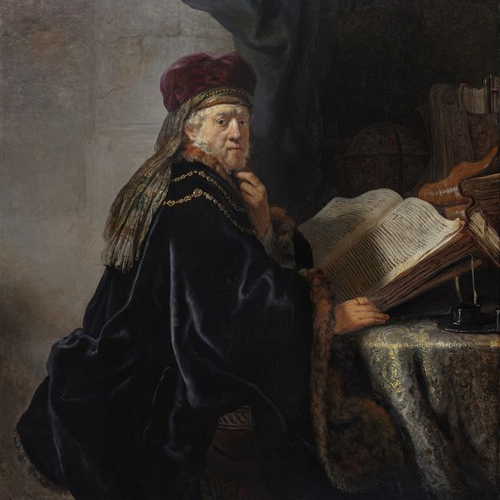 Rembrandtv obraz Uenec ve studovn po restaurátorském zásahu