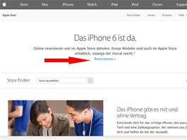 Rezervace iPhonu na strnkch Applu