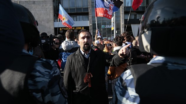 Do ulic Moskvy vyrazili v nedli i pznivci Donck lidov republiky. (21. z 2014)