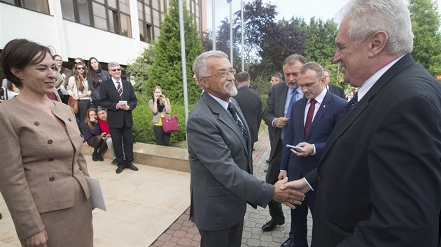 Prezident Milo Zeman na setkn se studenty Univerzity Tome Bati ve Zln (22. z 2014).