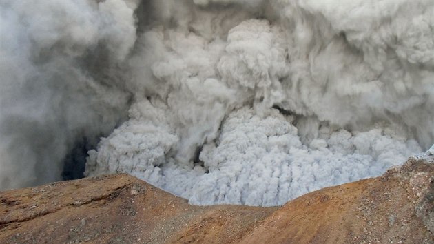 Sopka Ontake, kter vybuchla v centrlnm Japonsku (27. z 2014).