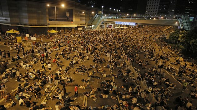 Tisce demonstrant v Hongkongu v pondl pokrauj v protestech za demokratick volby  (29. z)