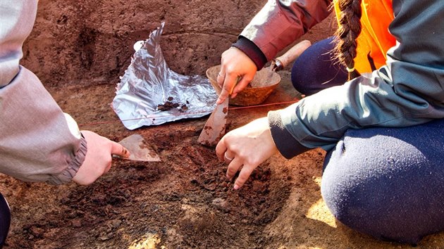 Archeologov z hradeck univerzity zkoumaj vznamn pravk rondel v Plotitch.