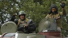 Ukrajinští vojáci nedaleko města Debalceve (24. září 2014) Ukrajinští vojáci nedaleko města Debalceve (24. září 2014)