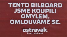 "Zapomenutý" billboard hnutí Ostravak v Klimkovicích. "Zapomenutý" billboard hnutí Ostravak v Klimkovicích.