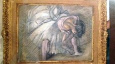 Edgar Degas, Tanečnice upravující si střevíc Edgar Degas, Tanečnice upravující si střevíc