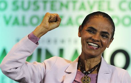 Kandidtka na brazilskou prezidentku Marina Silvaov (30. z 2014).