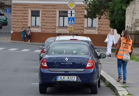 Kontrola parkování idi v eské Líp.