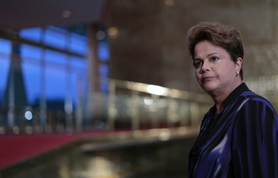 Brazilská prezidentka Dilma Rousseffová bhem tiskové konference (1. íjna...