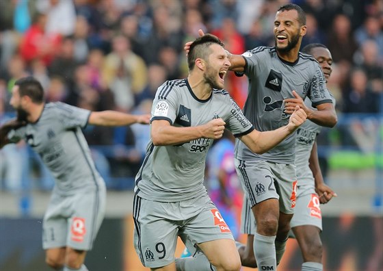 ROZHODUJÍCÍ GÓL. Andre-Pierre Gignac, fotbalista Olympique Marseille, se raduje...