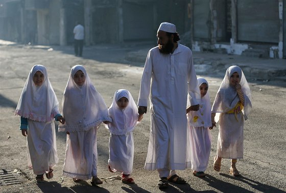Muslimská rodina (Ilustraní fotografie)