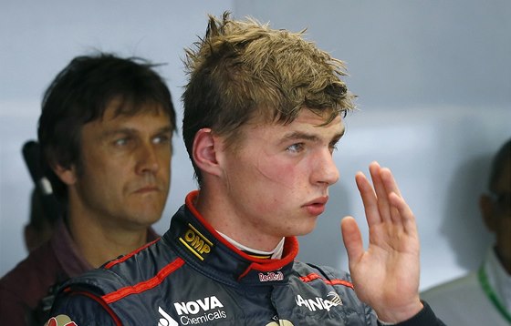 MLADÍEK. Max Verstappen pi svém debutu ve Velké cen F1. 