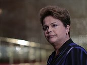 Brazilsk prezidentka Dilma Rousseffov bhem tiskov konference (1. jna...