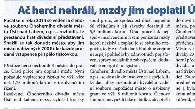 Nepodepsan lnek z Mstskch novin se tomu na letku proti hnut PRO! st a npadn podob.