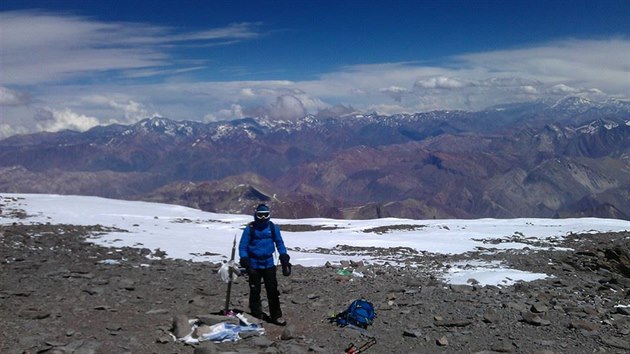 Honza na vrcholu Aconcaguy (6.962 m. n. m.)