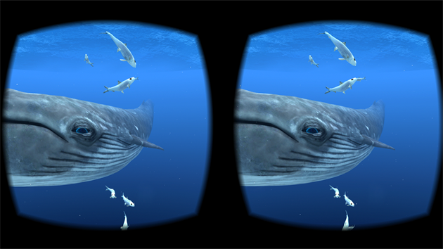 Aplikace podvodnho virtulnho svta na Samsung Gear VR.