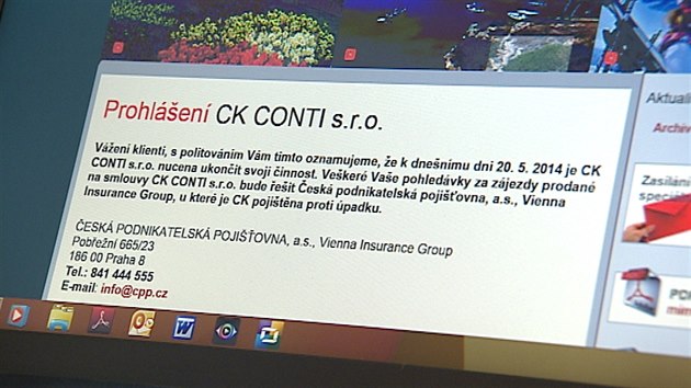 Prohlen CK Conti o krachu