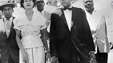 Simone Duvalierová s muem, doivotním prezidentem Haiti.