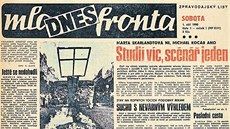 POPRVÉ. Výtisk z 1. září 1990 je prvním vydáním deníku s názvem Mladá fronta... POPRVÉ. Výtisk z 1. září 1990 je prvním vydáním deníku s názvem Mladá fronta...
