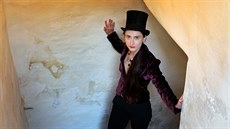 Kurátorka Jana Orlová vytvořila galerii v gotickém sklepení. Kurátorka Jana Orlová vytvořila galerii v gotickém sklepení.
