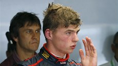 MLADÍČEK. Max Verstappen při svém debutu ve Velké ceně F1. MLADÍČEK. Max Verstappen při svém debutu ve Velké ceně F1.