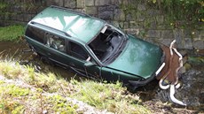 Auto je po nehod na odpis, kodu policisté odhadují na 80 tisíc korun.