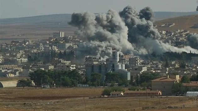 Vbuchy raket zahalily msto Kobani kouem