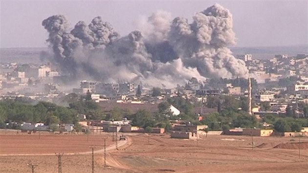 Bombardovn syrskho msta Kobani