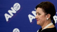 Šéfka pražské organizace ANO Radmila Kleslová ve volebním štábu, kde hnutí... Šéfka pražské organizace ANO Radmila Kleslová ve volebním štábu, kde hnutí...