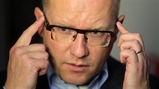 Premiér Bohuslav Sobotka ve volebním štábu ČSSD. (11. října 2014) Premiér Bohuslav Sobotka ve volebním štábu ČSSD. (11. října 2014)
