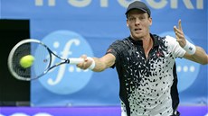 FORHEND. Tomáš Berdych ve finále turnaje ve Stockholmu. FORHEND. Tomáš Berdych ve finále turnaje ve Stockholmu.