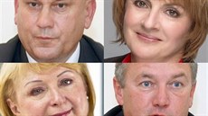 Ve 2. kole senátních voleb se v obvodu Olomouc utkají (v horní řadě) Jan... Ve 2. kole senátních voleb se v obvodu Olomouc utkají (v horní řadě) Jan...