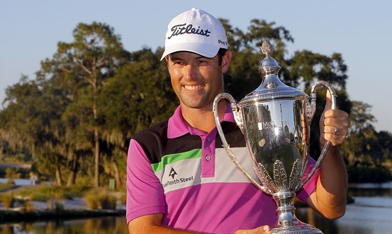 Robert Streb po triumfu na na turnaji PGA Tour - McGladrey Classic. 