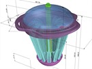 Dropion 2.0 navrhnutý ve 3D softwaru Rhinoceros.
