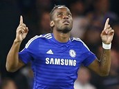 LEGENDA SLAV. Didier Drogba z Chelsea se prv trefil do st Mariboru.