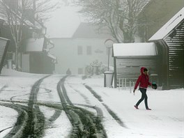 V Boím Daru napadlo bhem hodiny nkolik centimetr snhu.