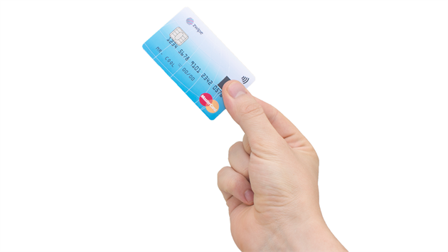 biometrická platební karta s tekou otisku prstu
