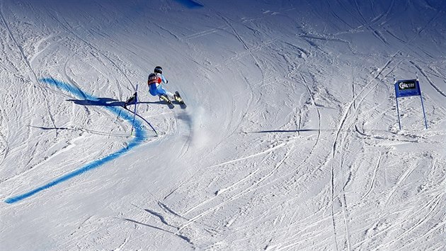 Ted Ligety bhem obho slalomu v Sldenu,