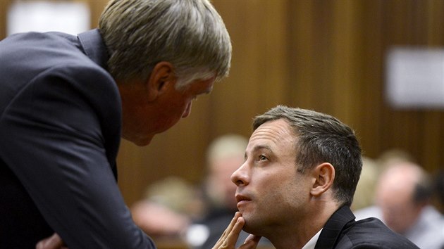Oscar Pistorius se rad se svm prvnkem ped soudem, kter rozhodoval o jeho trestu za zastelen ptelkyn (21. 10. 2014)
