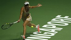 Dánská tenistka Caroline Wozniacká hraje na Turnaji mistry proti arapovové.