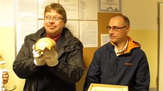 CT lebky Jana Žižky v nemocnici v Táboře CT lebky Jana Žižky v nemocnici v Táboře
