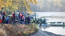 Výlov Munického rybníku u Hluboké nad Vltavou.